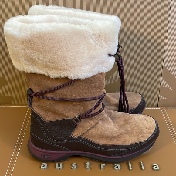 Brand New Womens UGG Orellen Chestnut Thinsulate Waterproof Winter Snow Boots - Picture 5 of 12